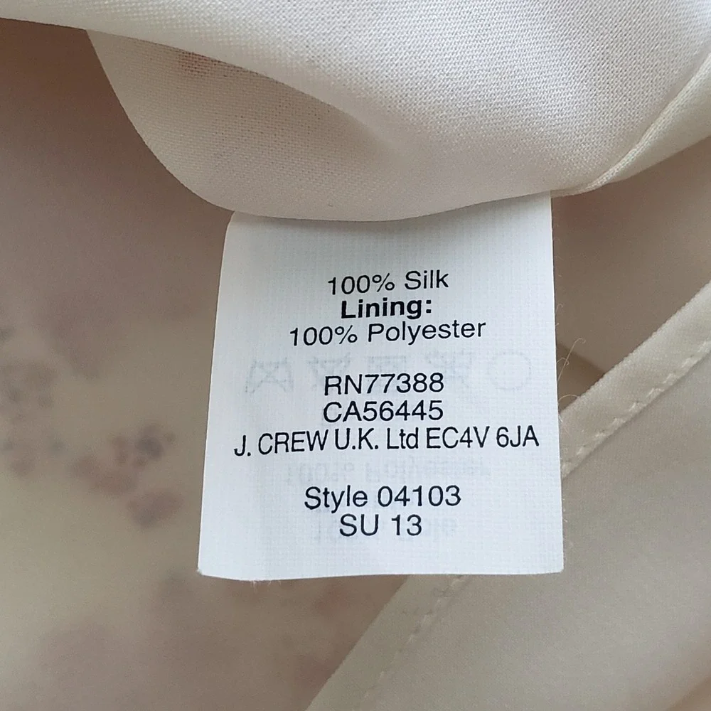 Madewell 2 100% Silk Mini Dress Cream Floral Medallion Boho Sleeveless - Picture 3 of 13